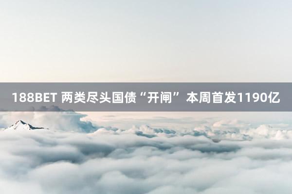 188BET 两类尽头国债“开闸” 本周首发1190亿
